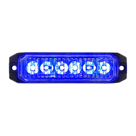 6 High Power LED "Competition Series" Slim Strobe Light - Blue