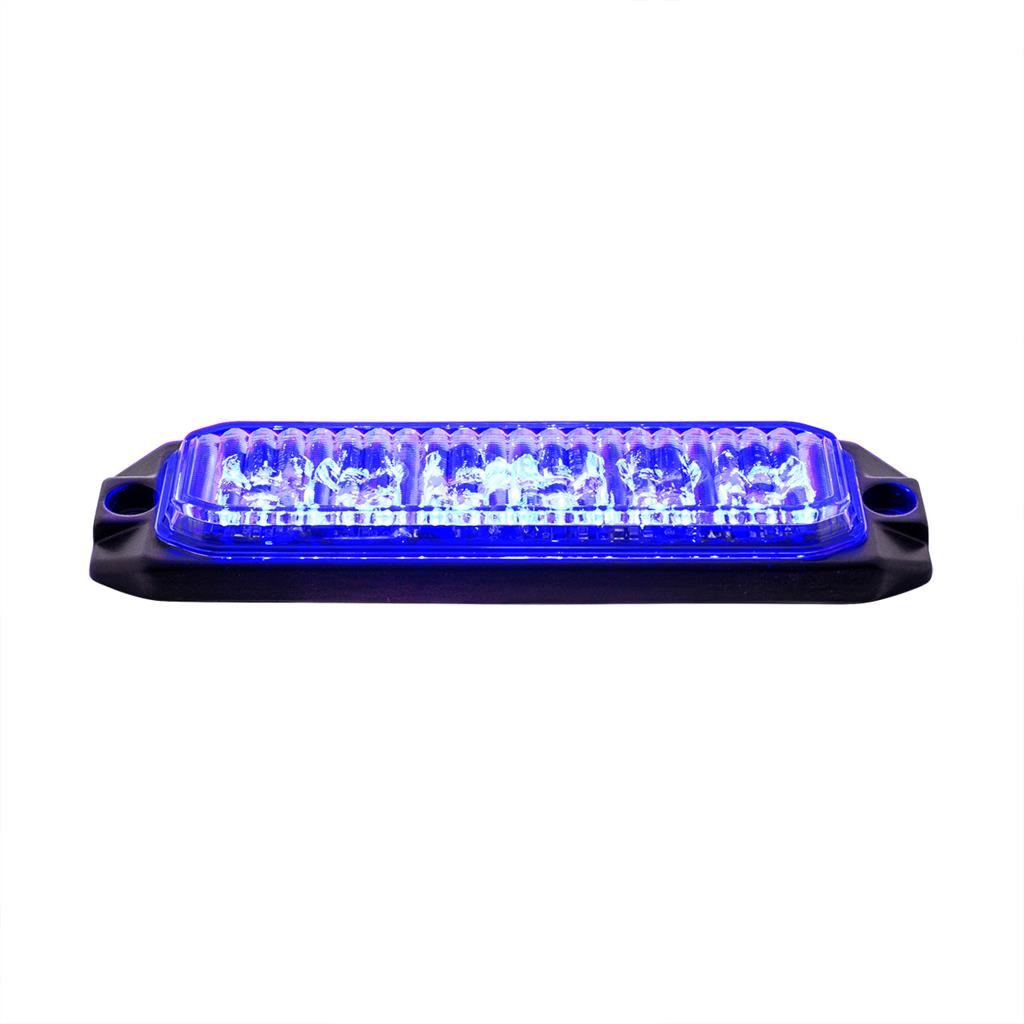 6 High Power LED "Competition Series" Slim Strobe Light - Blue