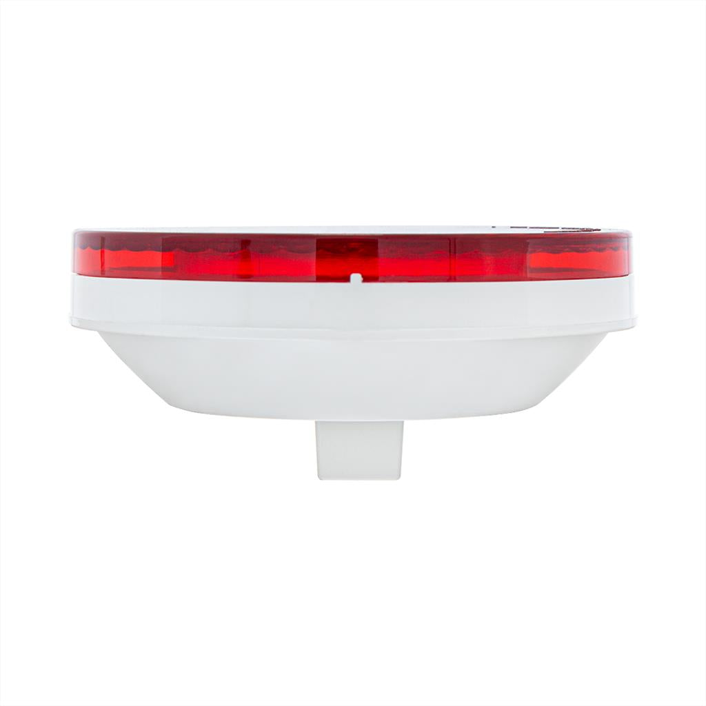 (2) 4" Round Red LED Turbine Turn Signal Light Red Lens Truck Trailer RV