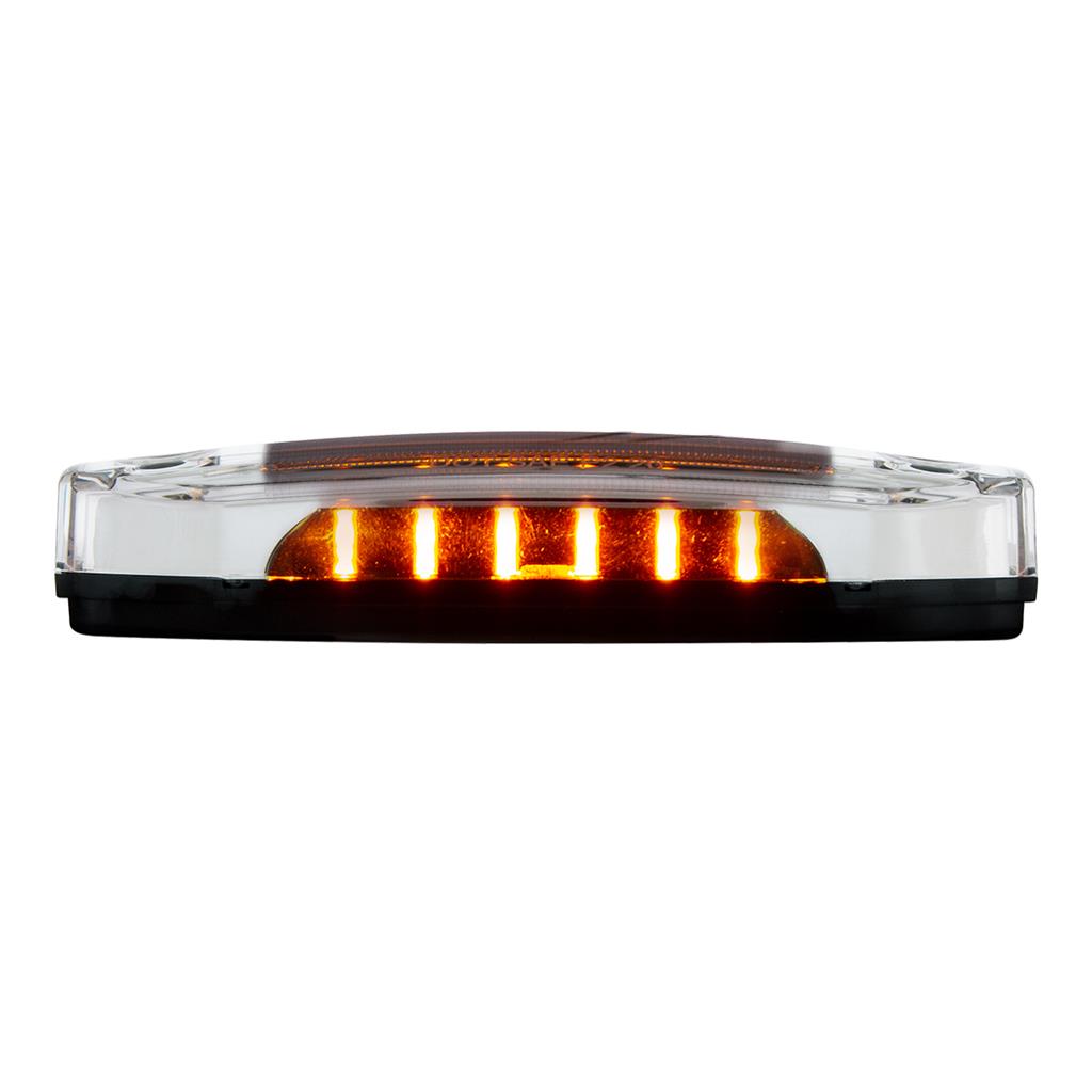 6 Amber LED Light (Clearance/Marker) With 6 Amber LED Side Ditch Puddle Light
