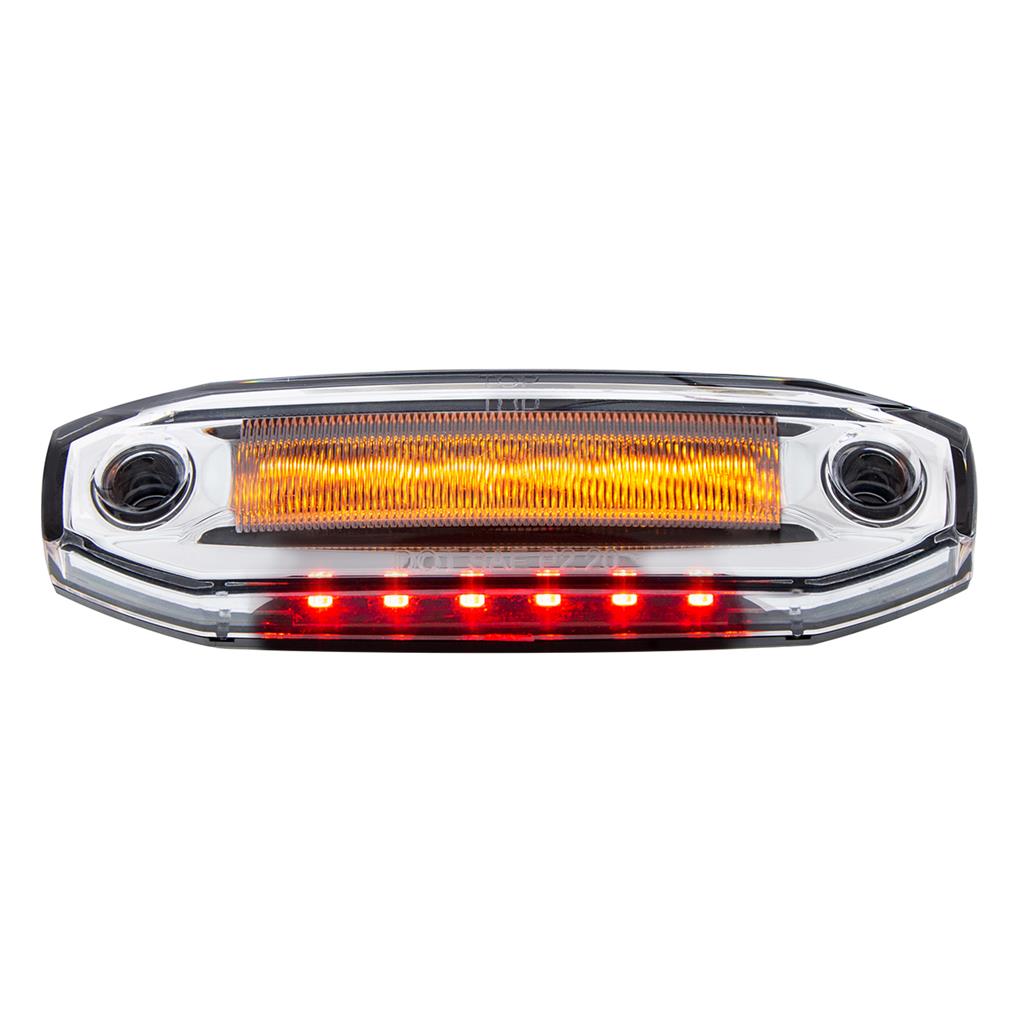 6 Amber LED Light (Clearance/Marker) With 6 Red LED Side Ditch Puddle Light