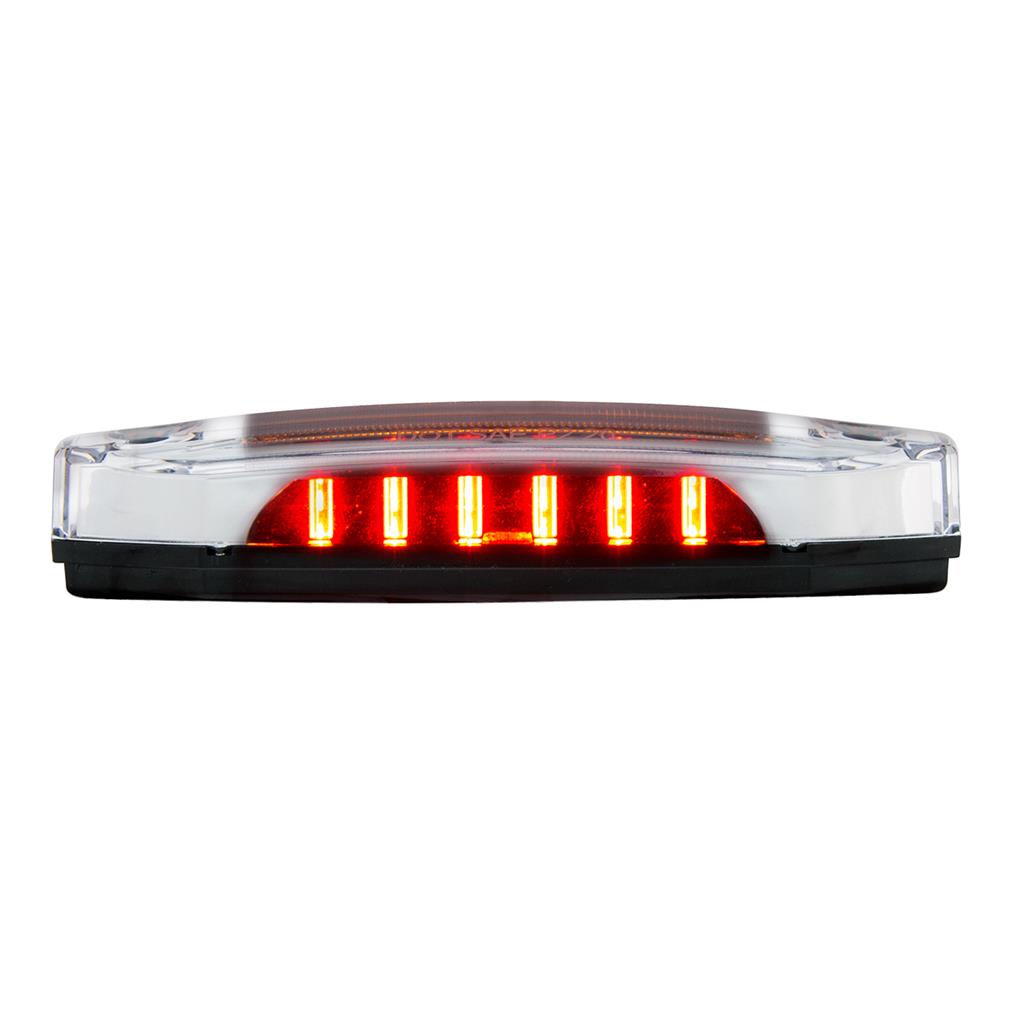 6 Amber LED Light (Clearance/Marker) With 6 Red LED Side Ditch Puddle Light