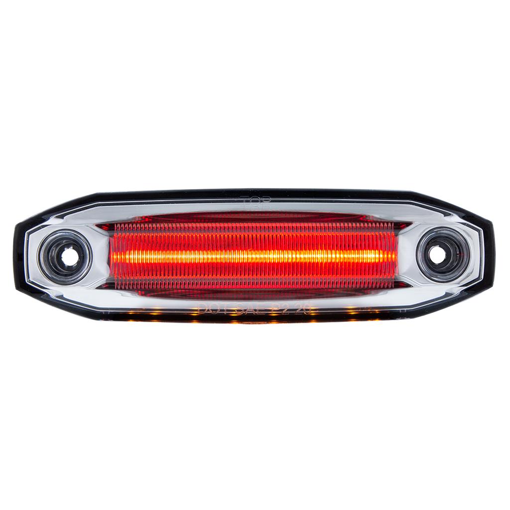 6 Red LED Light (Clearance/Marker) With 6 Amber LED Side Ditch Puddle Light