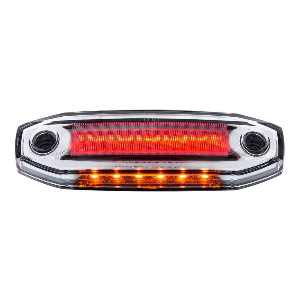 6 Red LED Light (Clearance/Marker) With 6 Amber LED Side Ditch Puddle Light