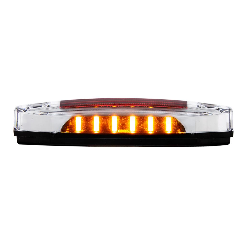 6 Red LED Light (Clearance/Marker) With 6 Amber LED Side Ditch Puddle Light