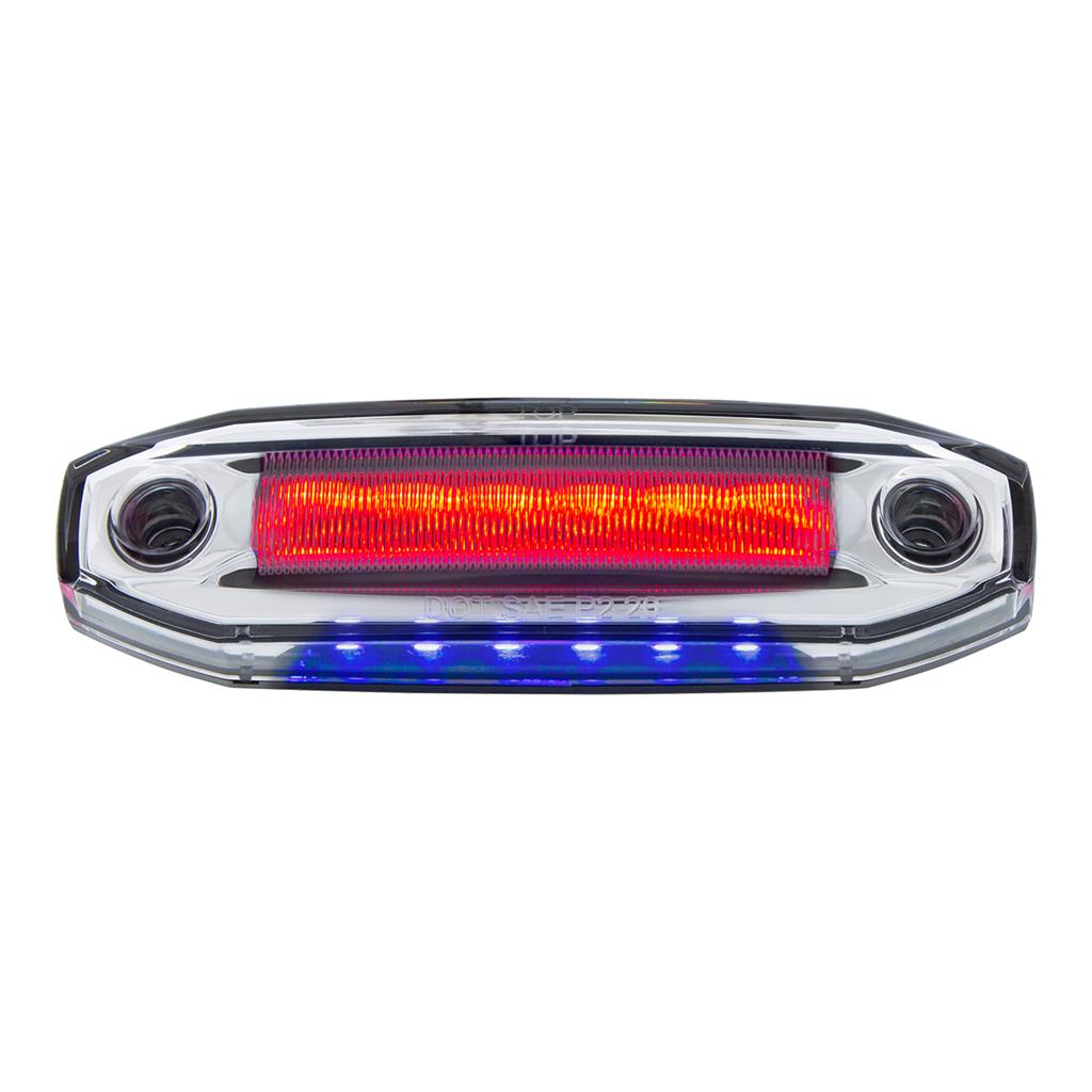 6 Red LED Light (Clearance/Marker) With 6 Blue LED Side Ditch Puddle Light