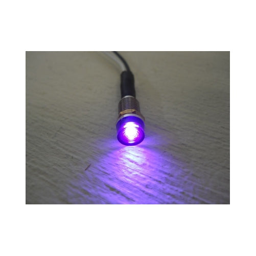 1-Mini Purple LED Dash Accent Indicator Lights / 1/4" Diameter/Set of 2 Lights