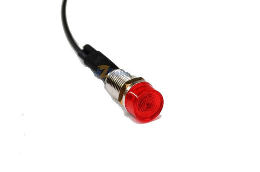 (1) Red Mini LED Dash Light Indicator, Pilot Warning Lamp, 1/4" Mounting Hole