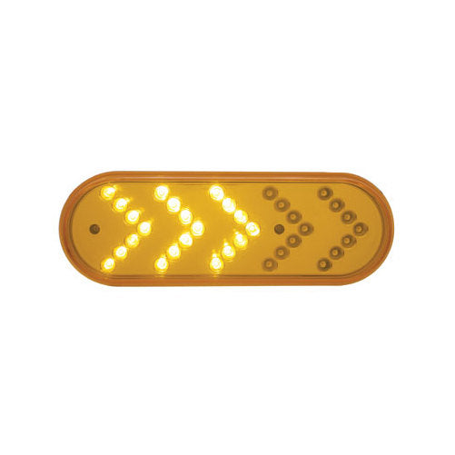 6" Oval Amber LED Sequential Arrow Truck Bus Trailer Turn Signal Light Kits