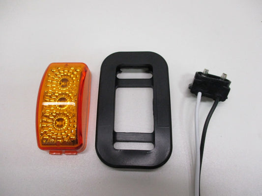 Amber LED 2.5" Truck Trailer RV Clearance Side Marker Light / Grommet Mount