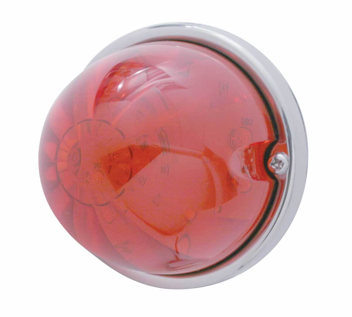 17 LED Watermelon Flush Mount Kit w/ Low Profile Bezel - Red LED/Red Lens