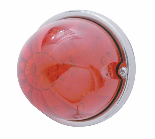 17 LED Watermelon Flush Mount Kit w/ Low Profile Bezel - Red LED/Red Lens