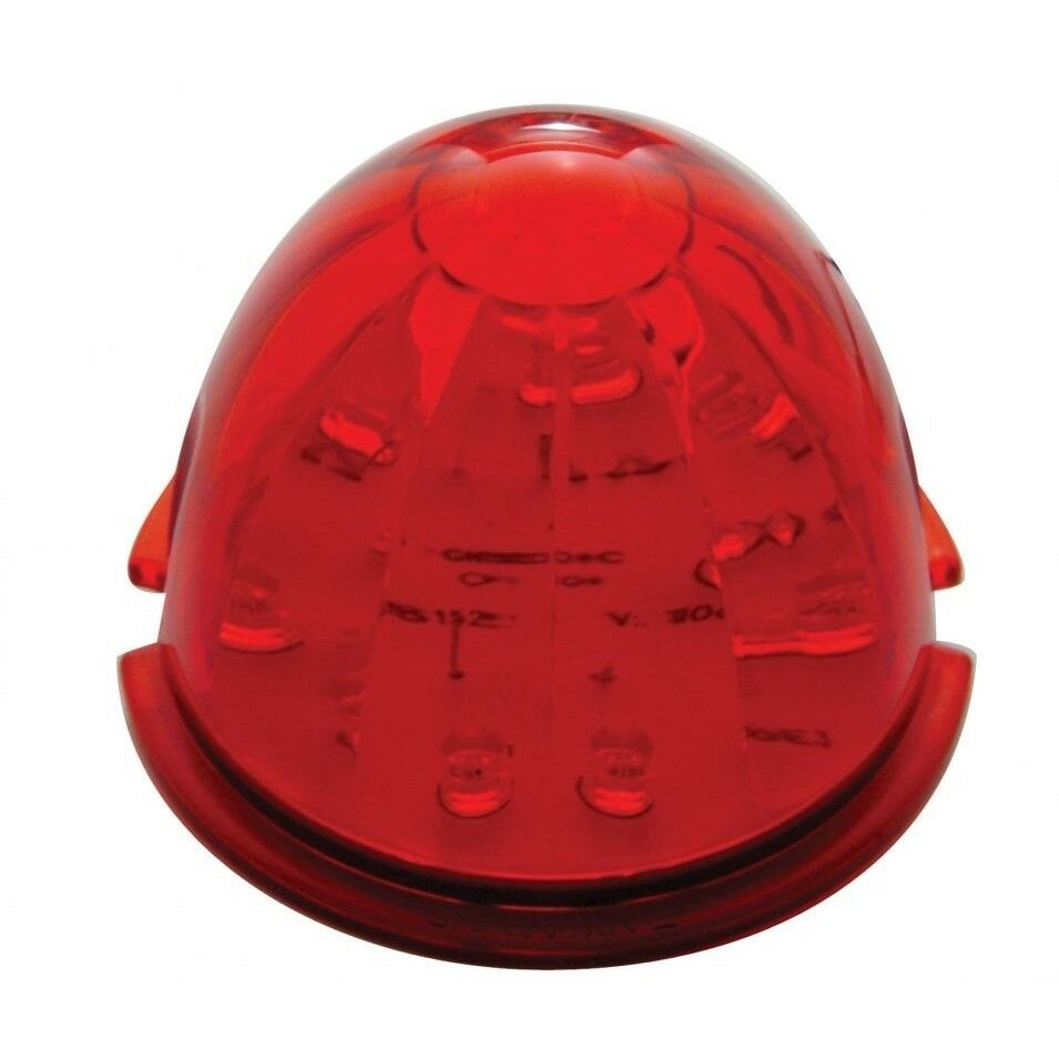 17 LED Watermelon Flush Mount Kit w/ Low Profile Bezel - Red LED/Red Lens