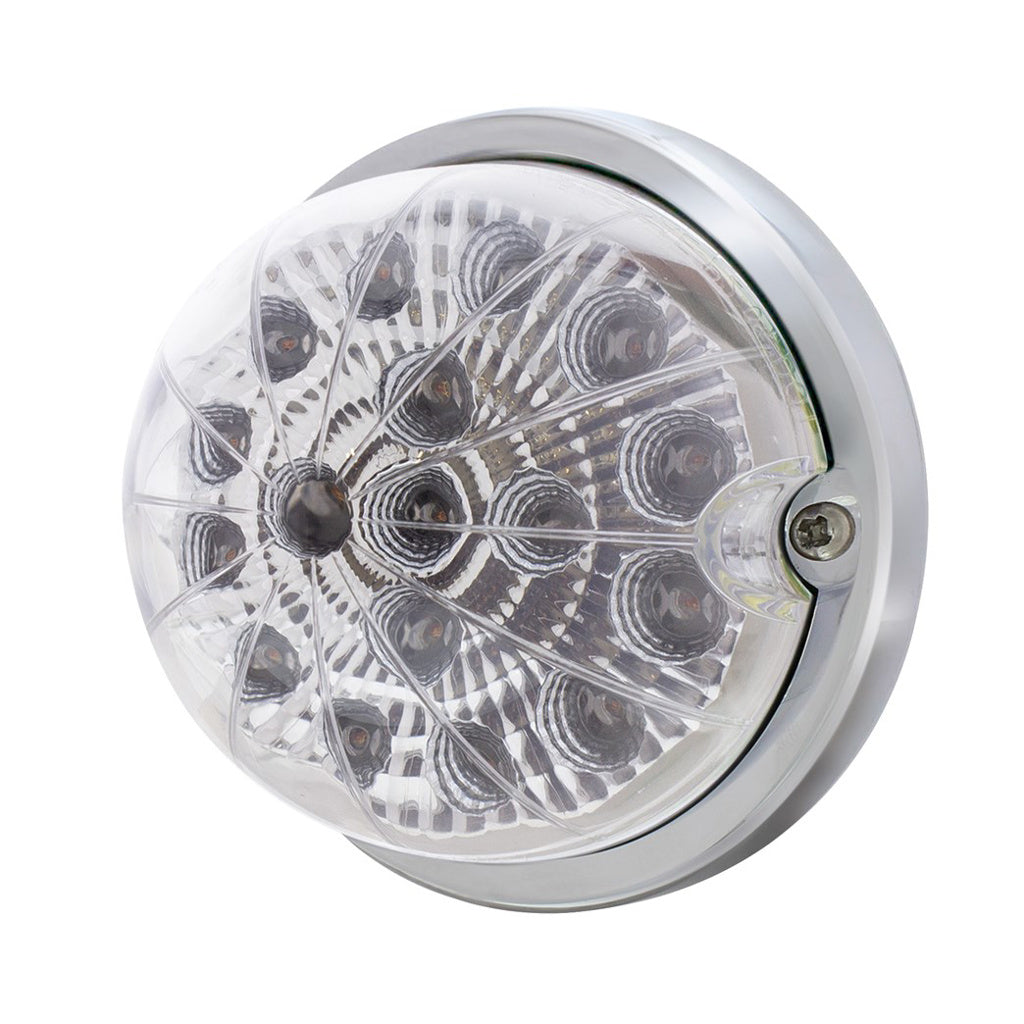 17 LED Dual Function Low Profile Watermelon Light. Red LED W/Clear Lens