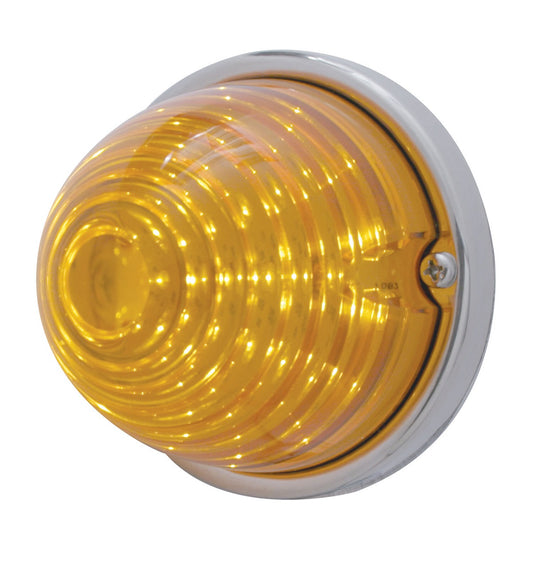 17 LED Beehive Flush Mount Kit With Low Profile Bezel - Amber LED/Amber Lens