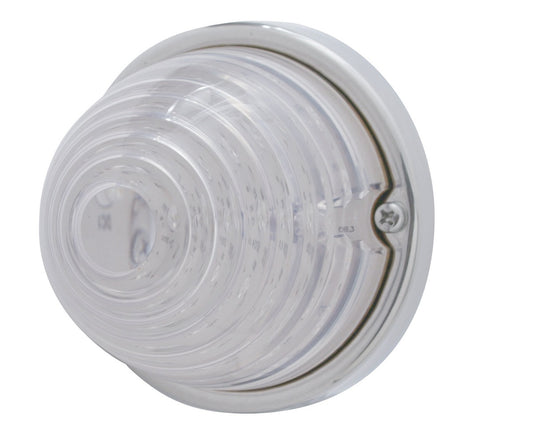 17 LED Beehive Flush Mount Kit With Low Profile Bezel - Amber LED/Clear Lens