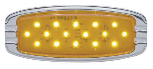 16 LED Retro Clearance/Marker Light - Flush Mount - Amber LED/Amber Lens