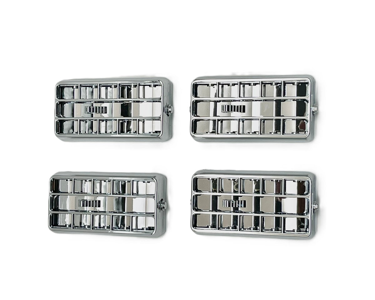 (4) Chrome Plastic A/C Vent For 2000-2005 Peterbilt models 357, 378, 379, 385