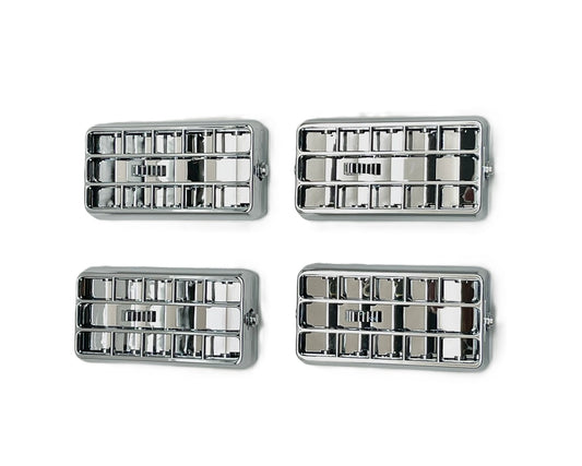 (4) Chrome Plastic A/C Vent For 2000-2005 Peterbilt models 357, 378, 379, 385