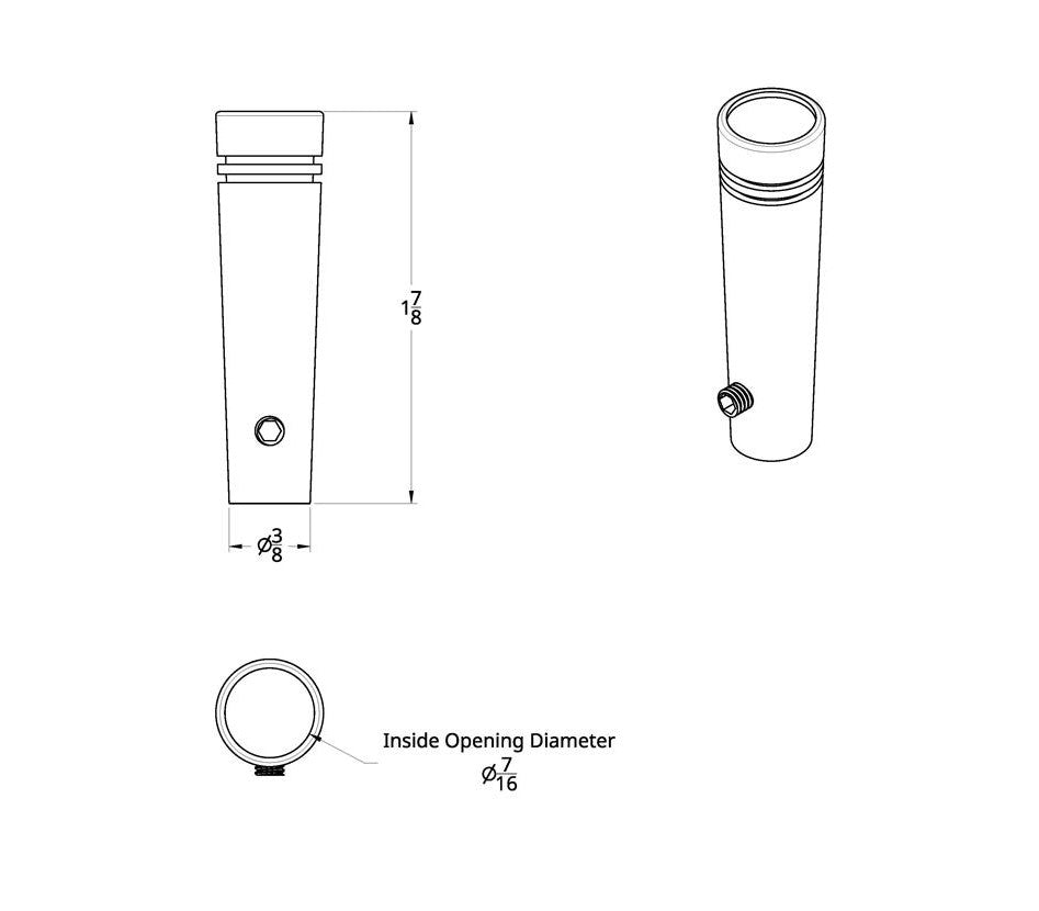 1 7/8" Long Toggle Switch Extension for Peterbilt - Clear Crystal