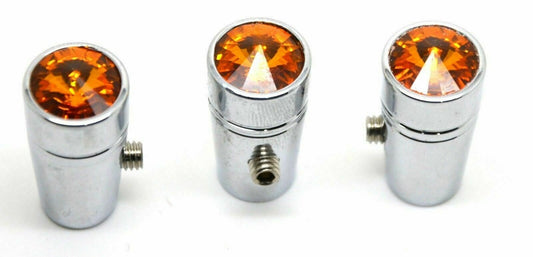 3-Pack Mini Toggle Switch 1" Extension with Amber Crystal for Peterbilt 379 359