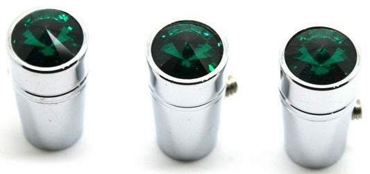 3-Pack Mini Toggle Switch 1" Extension with Green Crystal for Peterbilt 379 359