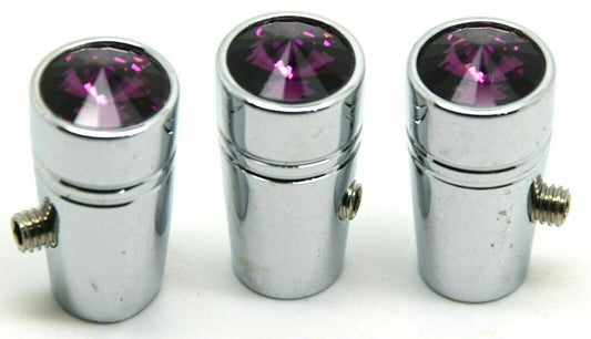 3-Pack Mini Toggle Switch 1" Extension with Purple Crystal for Peterbilt 379 359