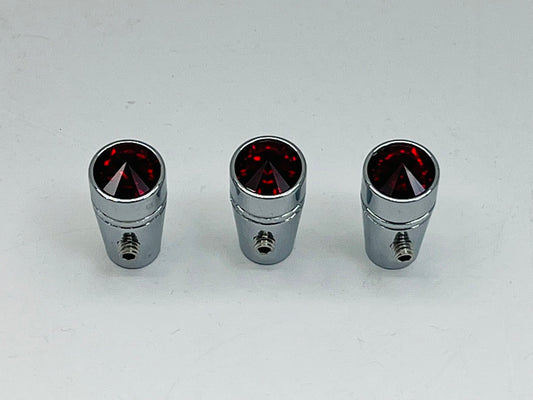 3-Pack Mini Toggle Switch 1" Extension with Red Crystal for Peterbilt 379 359