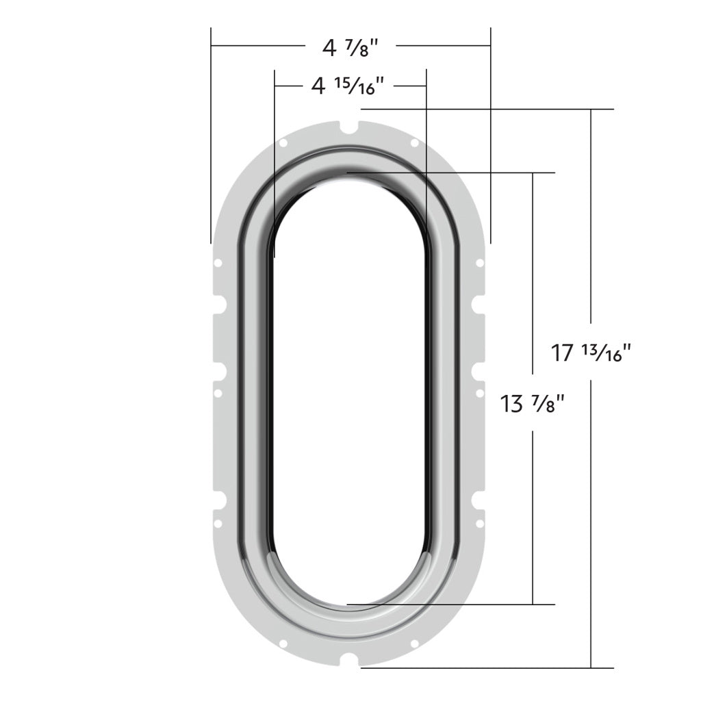 Chrome Interior View Window Trim, 1977-2004 Peterbilt 330,335,359,377,378,379