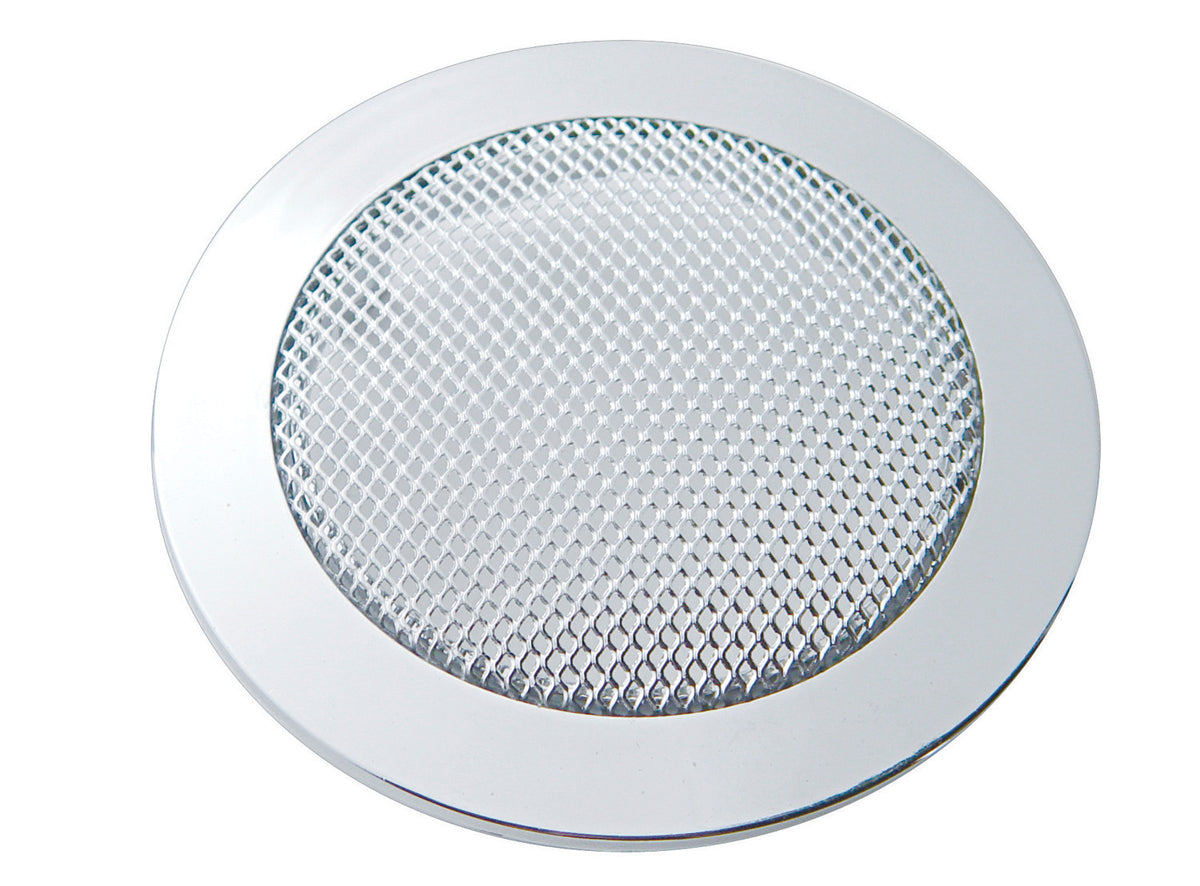 Chrome Small 3 3/16" Round Speaker Cover for Various Peterbilt Models, Snap-On