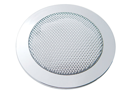 Chrome Small 3 3/16" Round Speaker Cover for Various Peterbilt Models, Snap-On