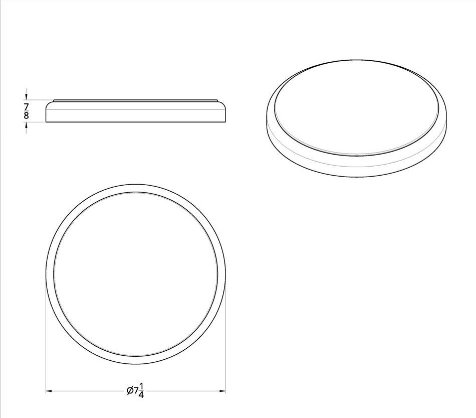 Chrome Small 3 3/16" Round Speaker Cover for Various Peterbilt Models, Snap-On