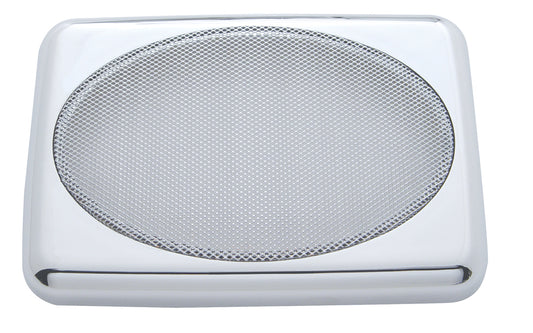2 Pack of Chrome 7" X 4-7/8" Speaker Cover For Various Peterbilt Models, Snap-On