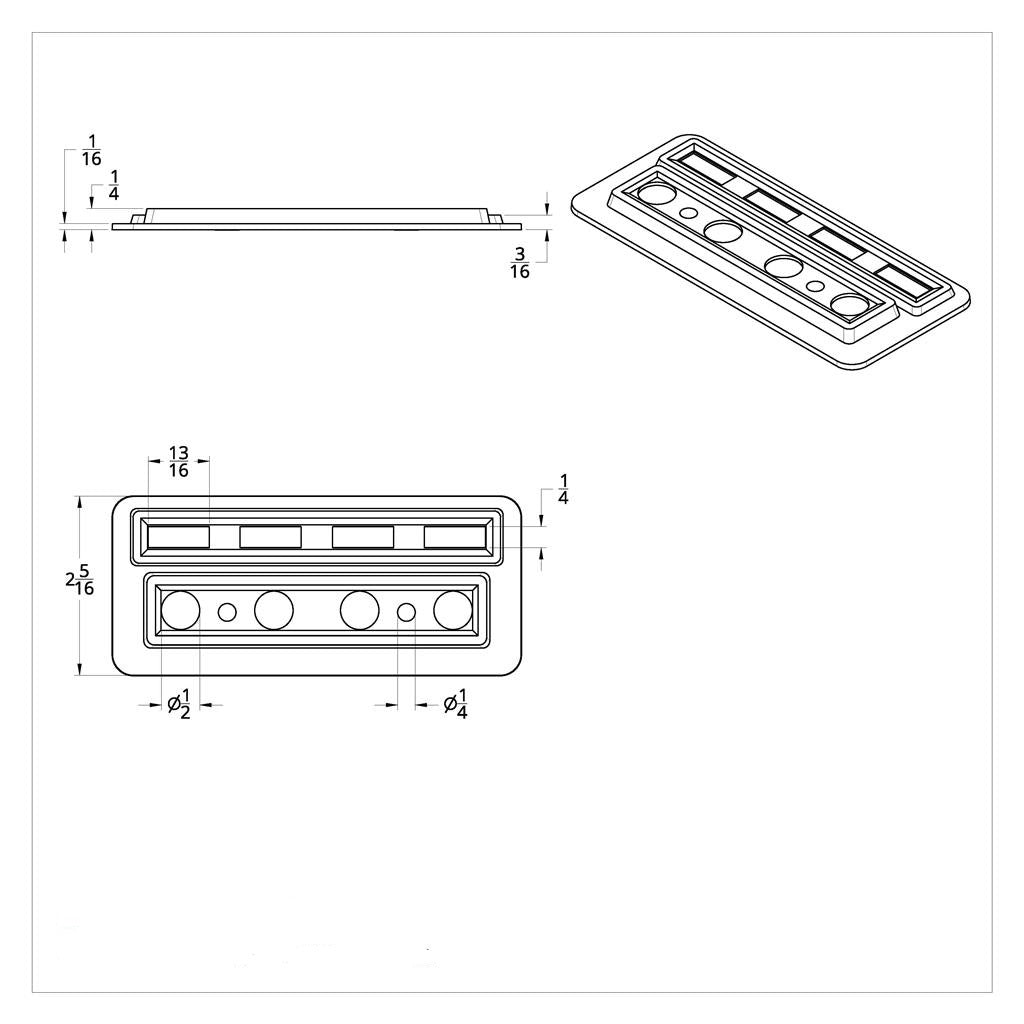 Chrome Plastic Light Switch Indicator Trim 2002-05 Fits Kenworth W900/T800/T600/T2000