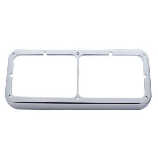 2-Headlight Bezels Dual Rectangular. Fits Most Commercial Trucks.