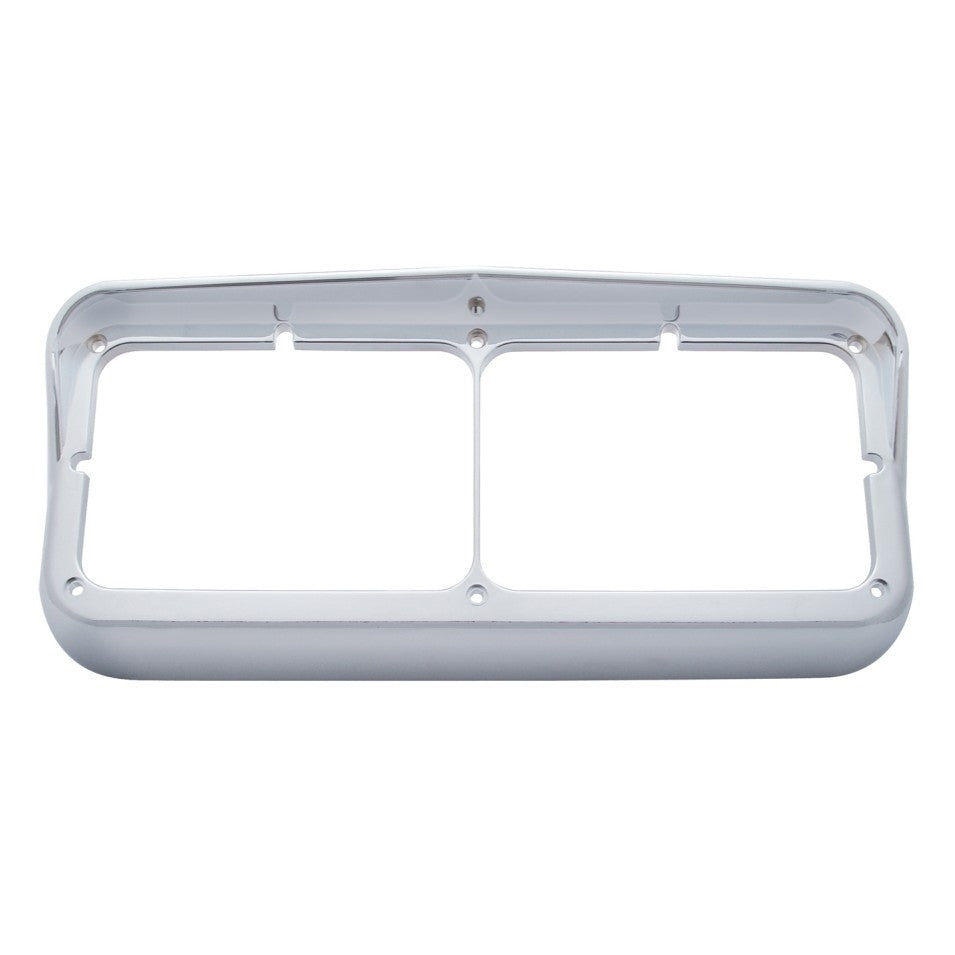 Headlight Bezel Dual Rectangular w/ Visor Peterbilt Fits Kenworth Freightliner Semi