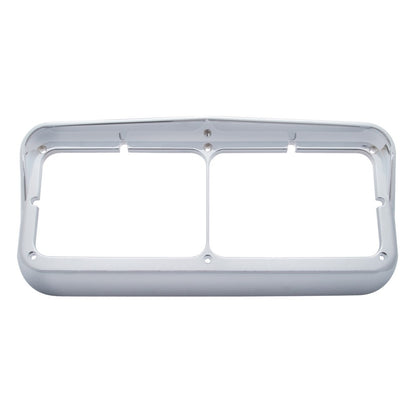 Headlight Bezel Dual Rectangular w/ Visor Peterbilt Fits Kenworth Freightliner Semi