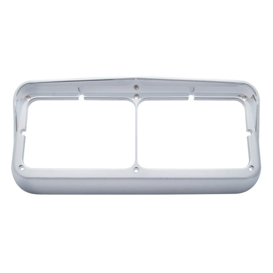 Headlight Bezel Dual Rectangular w/ Visor Peterbilt Fits Kenworth Freightliner Semi