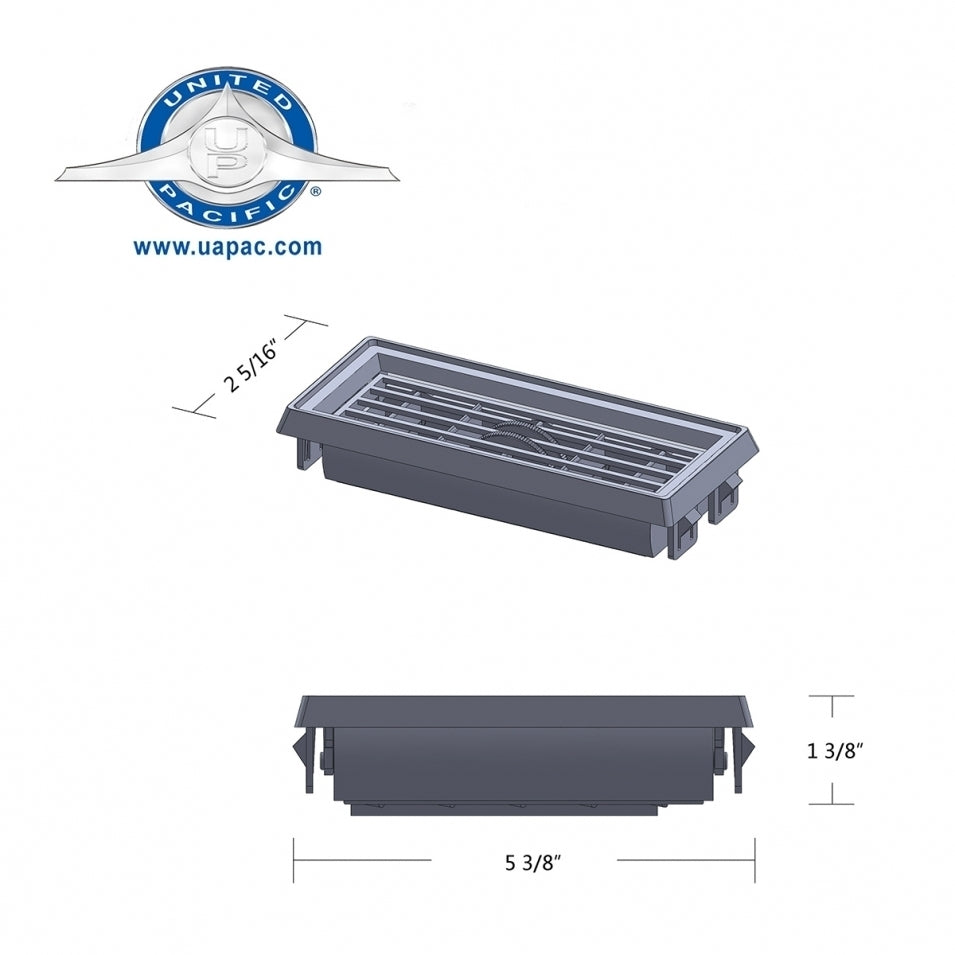 Peterbilt Heater A/C Vent / Large Chrome Plastic Vent Grill / 1987-2000