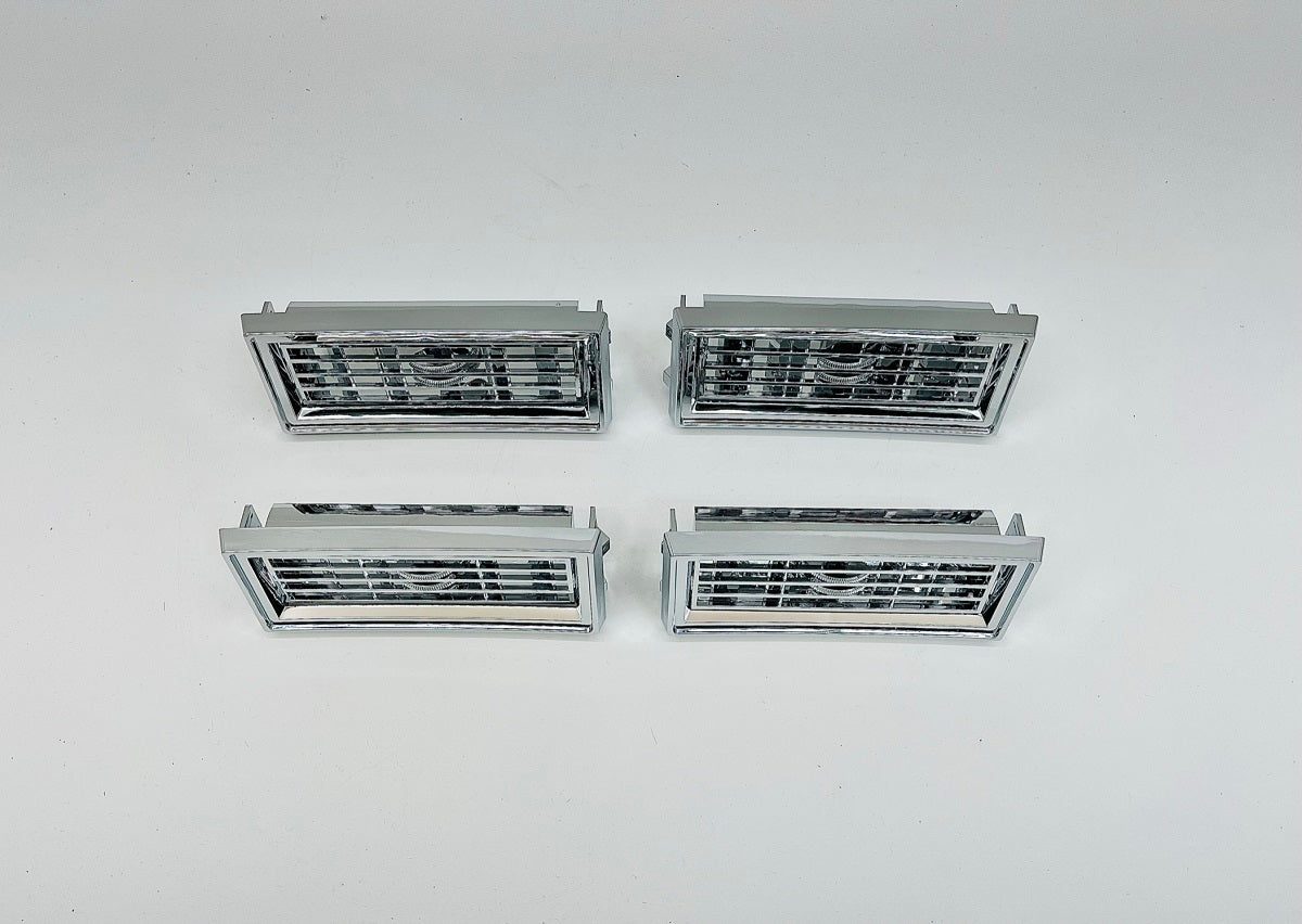 (4) Peterbilt Heater A/C Vent / Large Chrome Plastic Vent Grill 1987-2000
