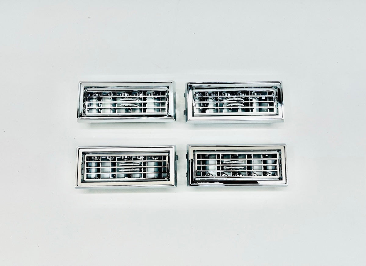 (4) Peterbilt Heater A/C Vent / Large Chrome Plastic Vent Grill 1987-2000