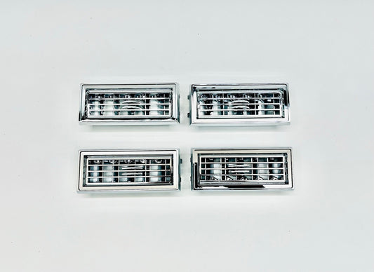 (4) Peterbilt Heater A/C Vent / Large Chrome Plastic Vent Grill 1987-2000