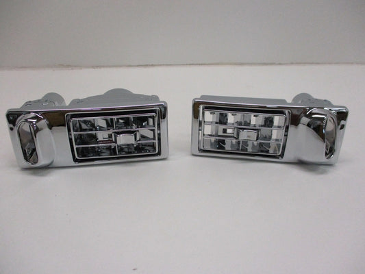 Fits Kenworth 2002+ Heater A/C Vents / Chrome Plastic Passenger Driver Side Vents