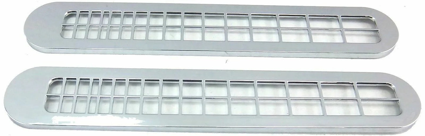 2-Chrome Plastic Windshield Defroster Vents For Peterbilt 377/378/379 2001-2005