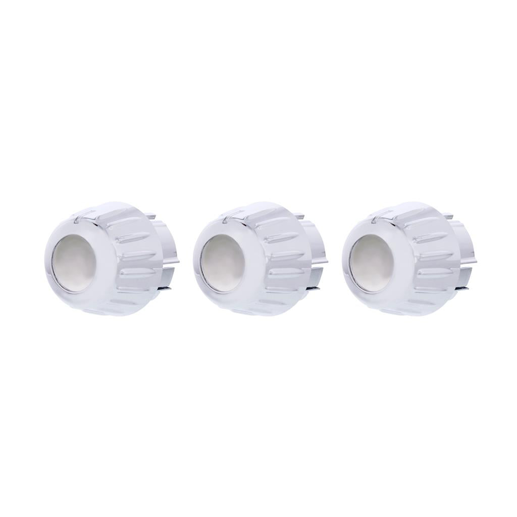 Chrome Outer A/C Control Knob Set  2006-20 Fits Kenworth W900, T800, T660, C500