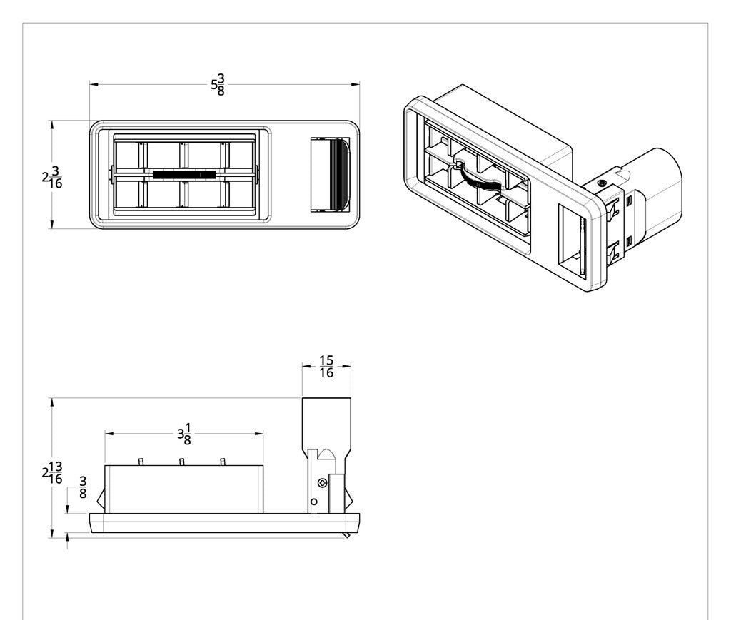 Chrome Plastic A/C Vent. Fits Fits Kenworth 2001 & Earlier - Passenger Side.