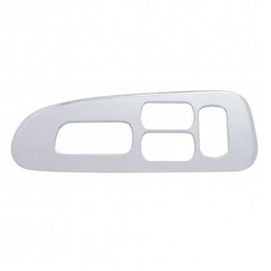 Chrome Plastic Window Switch Panel  (4 Cutouts) For 2006-2019 Peterbilt -Driver