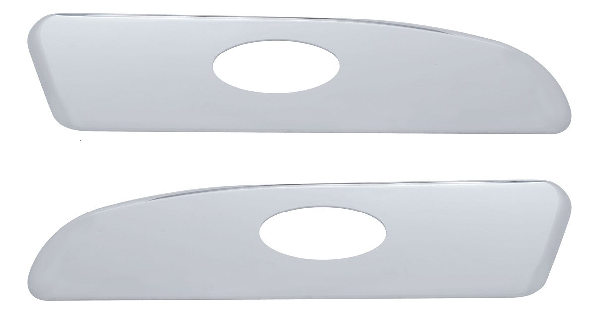 (1) Pair of Chrome Door Emblem Panel Trim For 2006+ Peterbilt RH and LH