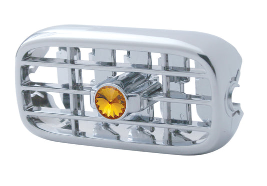 (4) Peterbilt 2006-18 379 389 Heater A/C Vent Chrome Plastic Dash Amber Diamond