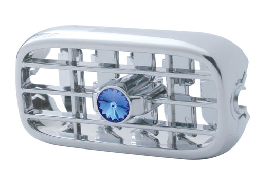 (4) Peterbilt 2006 -18 379 389 Heater A/C Vent Chrome Plastic Dash Blue Diamond